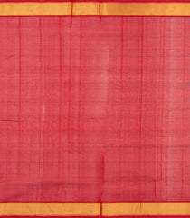 Cyan & Red Handloom Silk Cotton Saree With Checks & Zari Buttas-SC4624