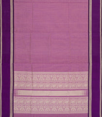 Lilac Handloom Silk Cotton Saree With Zari Stripes-SC4220