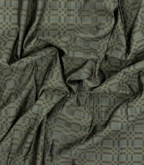 Grey Handloom Kanchipuram Silk Saree With Payadi Checks-KA16768