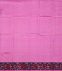 Bubble-gum Pink Woven Tussar Silk Saree With Printed Dance Motifs-TU2994