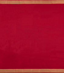 Red Handloom Kanchipuram Silk Saree With Dotted Stripes-KA15036-Red