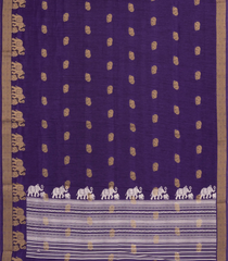 Violet Printed Synthetics Dola Saree Zari Buttas-BL5307