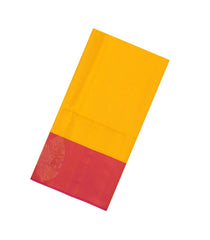 Yellow Handloom Soft Silk Saree With Dotted Stripes-SO4552