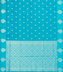Turquoise Woven Blended Aura Saree With Zari Buttas & Zari Border-BL5809