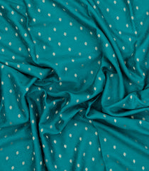 Cyan Woven Mysore Silk Saree With Floral Motifs-MS3405