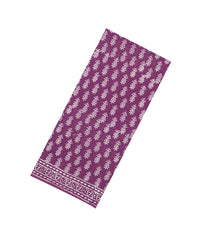 Lilac Printed Jaipur Cotton Saree With Printed Floral Motifs-JC1756