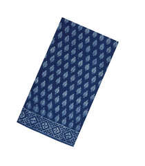Indigo Printed Jaipur Cotton Saree With Border-JC1836