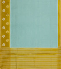 Steel Blue Woven Blended Viscose Saree With Contrast Border-BL5543
