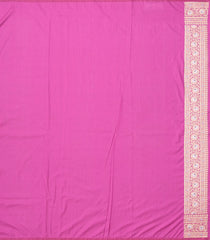 Lilac Woven Silk Saree With Meena Floral Motifs & Hand Embroidered Selvage-EN1702