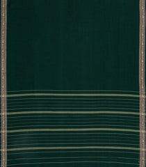 Bottle Green Woven Chirala Cotton Saree With Contrast Border-CR1399