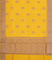 Mustard Woven Pure Organza Silk Saree With Zari Buttas-KS1085