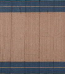 Brown Handloom Kanchi Cotton Saree With Checks & Contrast Border-KC1682