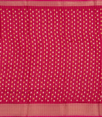 Crimson Printed Synthetic Dola Silk Saree With Motifs & Zari Stripes-SY0425