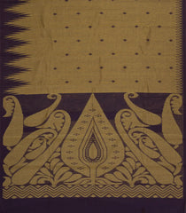 Beige Woven Rasipuram Cotton Saree With Diamond Motifs-RA2653