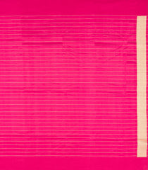 Hot Pink Handloom Banarasi Silk Saree With Zari Checks-BE1873
