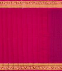 Blue Handloom Gadwal SICO Saree With Cotton Body & Silk Border-GA0388