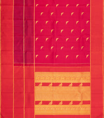Crimson Handloom Kanchipuram Silk Saree With Buttas-KA15211