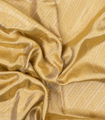 Gold Handloom Kanchipuram Tissue Silk Saree With Gold & Silver Zari Motifs-KA13493