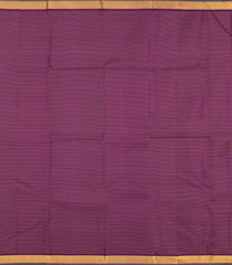 Dark Purple Handloom Kanchipuram Silk Saree With Vairaoosi Stripes-KA13987