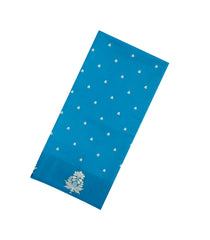 Sky Blue Woven Art Dupion Saree With Floral Buttas-BL5954