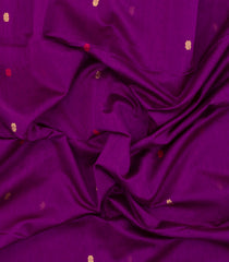 Magenta Handloom Maheswari Silk Cotton Saree With Floral Buttas-SC4926