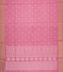 Baby Pink Printed Synthetic Dola Silk Saree With Zari Stripes & Border-SY0392