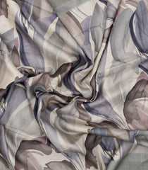 Grey Woven Synthetic Kotha Silk Saree With Printed Abstract Motifs-BL4841
