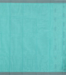 Turquoise Woven Rasipuram Cotton Sari With Buttas-RA2618
