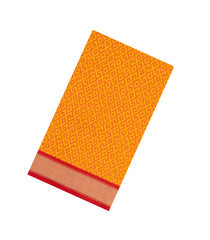 Mustard Handloom Pochampally Ikat Silk Saree With Tie & Dye Motifs -IK0419
