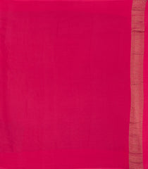 Burgundy Woven Mysore Silk Saree With Floral Motifs & Contrast Border-MS3364
