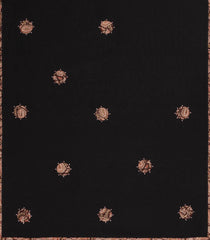 Black Woven Chirala Cotton Saree With Printed Floral  Motifs-CR1372