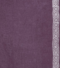 Burgundy Printed Jaipur Cotton Saree With Floral Motifs-JC1817