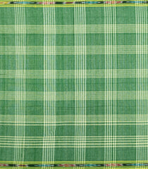 Green Woven Kadappa Cotton Saree With Checks-KN0718
