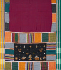 Magenta Woven Cotton Saree With Kasuti Hand Embroidered Border & Pallu-EN1769