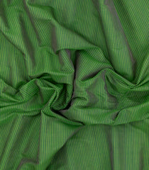 Green Handloom Gadwal Silk Cotton Saree With Stripes-GA0486