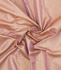 Light Peach Woven Tissue Silk Saree With Floral Zari Motifs-KA15571