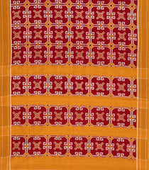 Red Handwoven Orissa Cotton Saree With Tie & Dye Motifs-OR0898