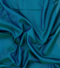 Blue Handloom Soft Silk Saree With Floral Dotted Stripes-SO4575
