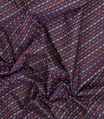 Purple Handloom Kanchi Cotton Saree With Checks & Buttas-KC1859