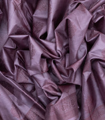 Lilac Woven Tussar Silk Saree With Floral Butta Motifs-TU2944