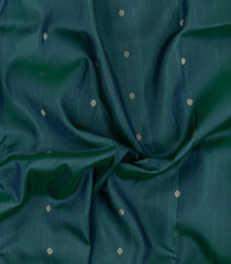 Teal Handloom Soft Tussar Silk Saree With Floral Buttas-TU3729