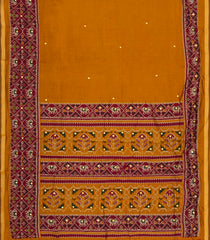 Mustard Printed Synthetic Viscose Dola Silk Saree With Mirror Work-SY0265