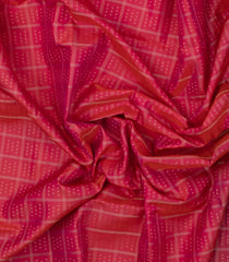 Red Handloom Soft Silk Saree With Checks & Contrast Pallu-SO4556