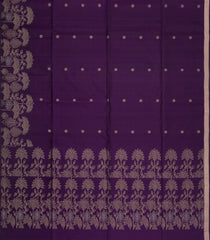Dark Purple Handloom Soft Silk Saree With Zari Buttas-SO4716