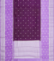 Magenta Woven Banarasi Poona Silk Saree With Checks & Buttas-BP1048