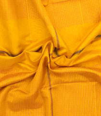Yellow Woven Kora Soft Silk Saree With Checks & Stripes-SO4745
