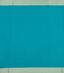 Cyan Woven Mysore Silk Saree With Floral Jaal Motifs-MS3574
