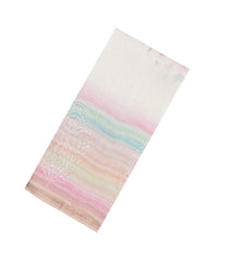 Multicolor Handloom Linen Saree With Embroidered Floral Motifs-LI0778