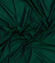 Dark Green Woven Chirala Cotton Saree With Printed Blouse-CR1511