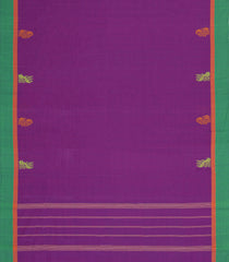 Purple Woven Chettinad Cotton Saree With Buttas-CN1871